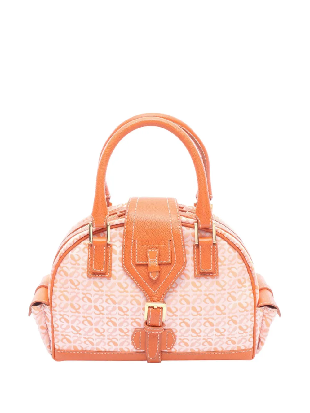 Loewe Pre-Owned 2000-2026 Small Anagram Canvas Bowling Bag handbag - Orange