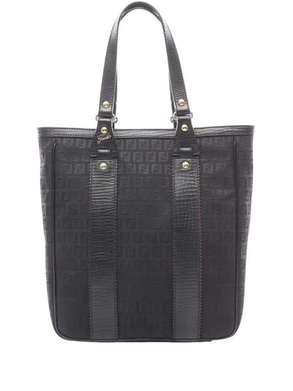 Fendi Pre-owned 2000-2010 Zucchino Canvas Tote Bag in Black