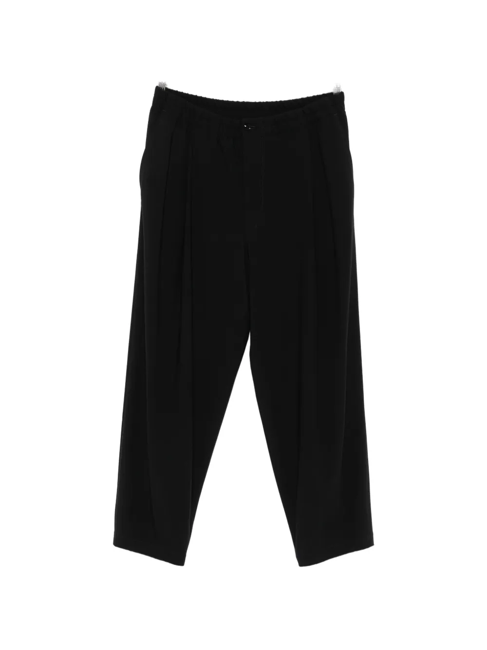 Giorgio Armani elasticated-waistband straight-leg trousers - Blau