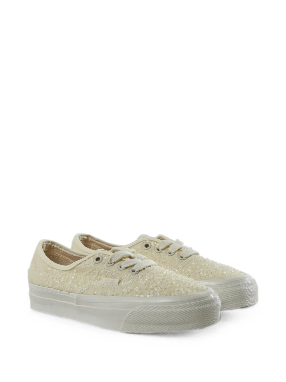 Vans Authentic sequin-embellished sneakers Beige
