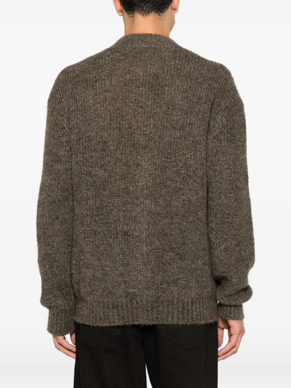 Giorgio Armani Vest met geribbelde afwerking en knopen Bruin