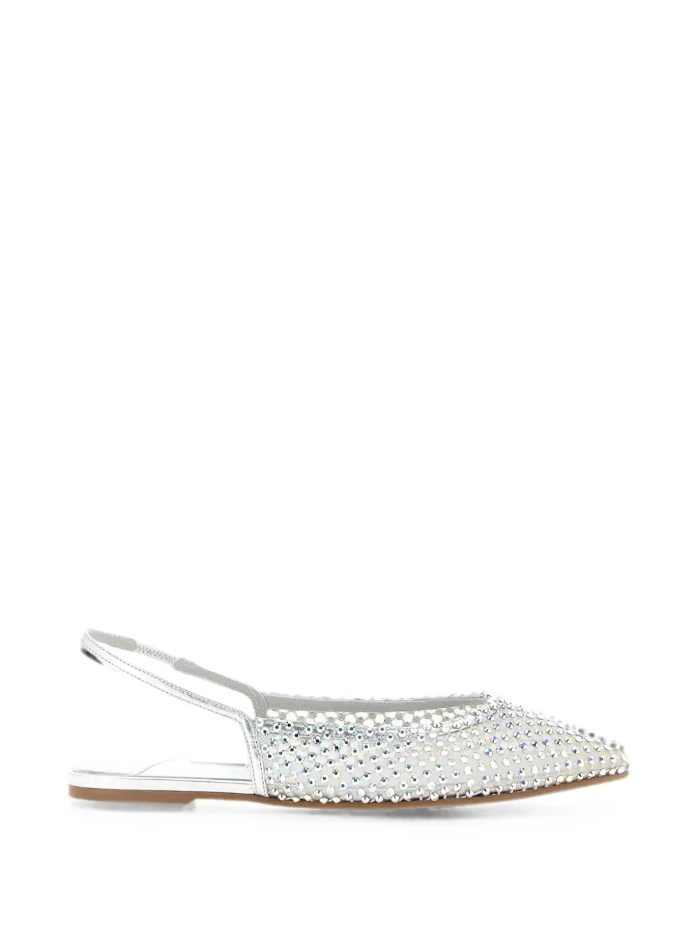 Le Silla Gilda crystal-embellished ballet flats Zilver