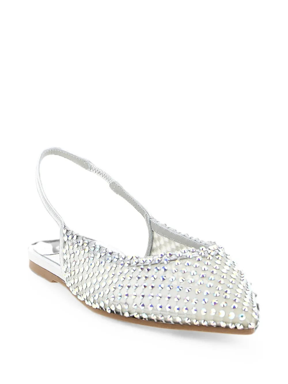 Le Silla Gilda crystal-embellished ballet flats Zilver