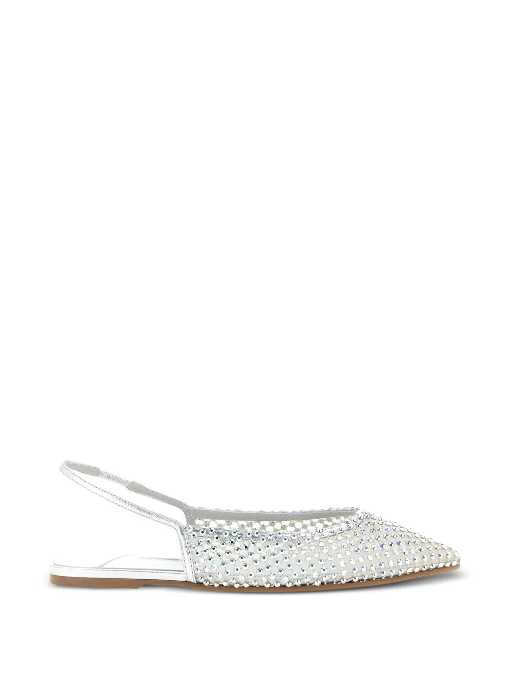 Le Silla Gilda crystal-embellished ballet flats - Argento