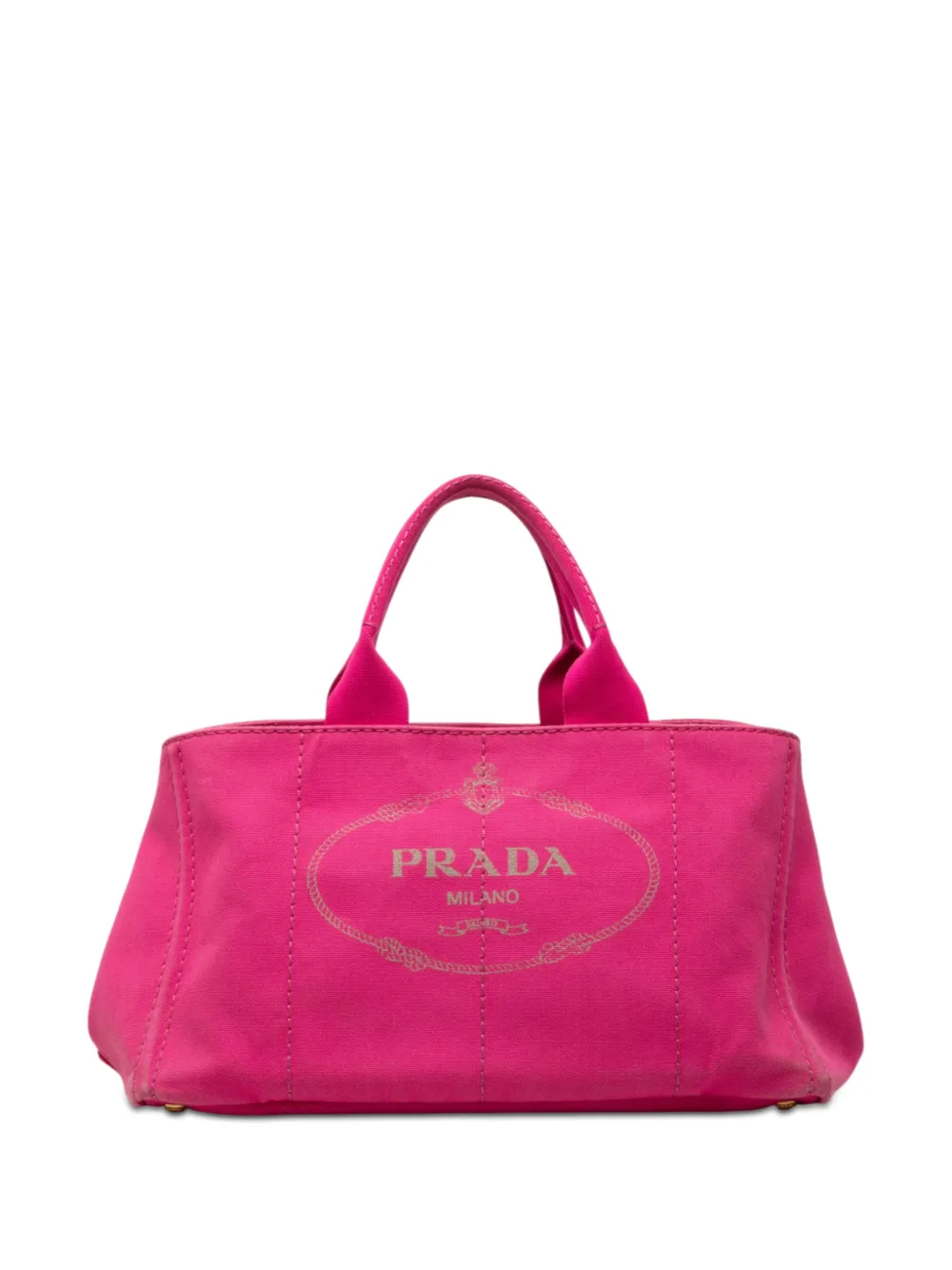 Prada Pre-Owned 2010-2026 Canvas Canapa Logo satchel - Rosa
