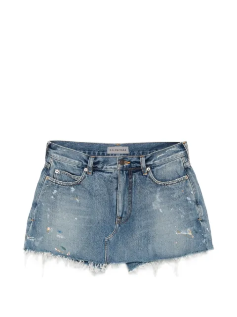 Balenciaga shorts con estampado de salpicaduras de pintura