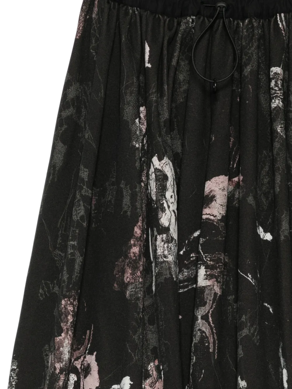 Yohji Yamamoto Rok met trekkoord Zwart