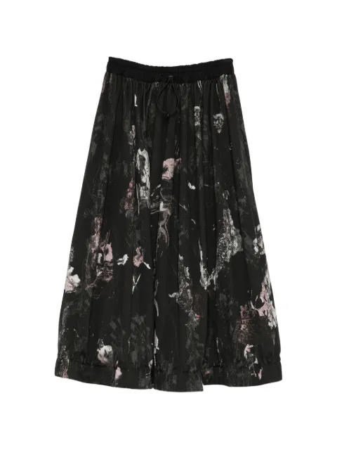 Yohji Yamamoto falda con motivo abstracto
