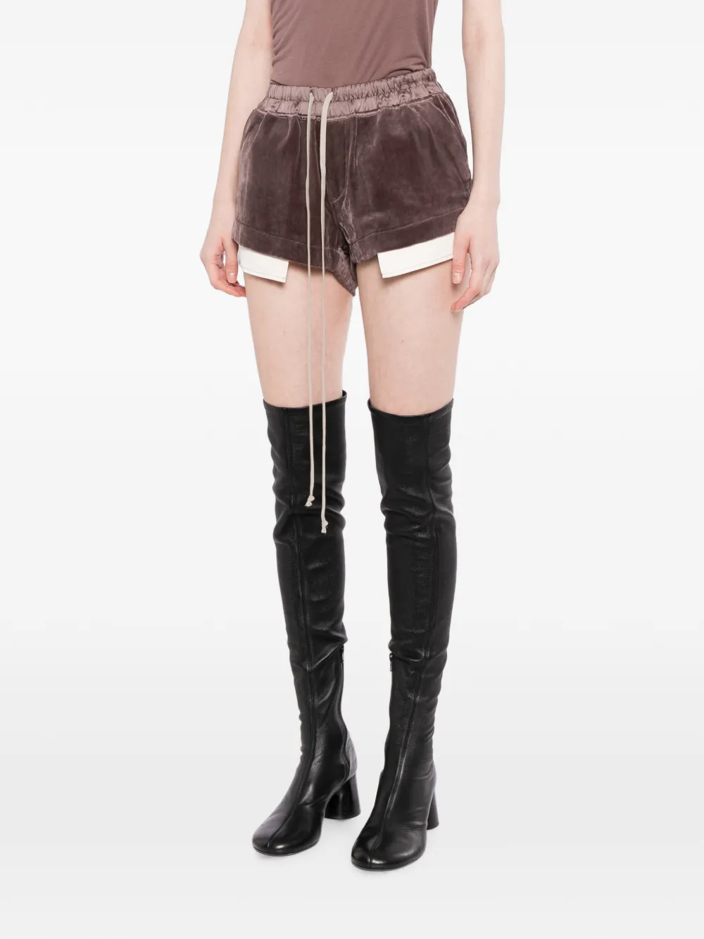 Rick Owens Shorts met trekkoord Bruin
