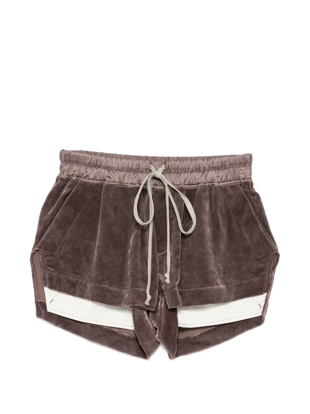 Rick Owens velvet drawstring shorts - Marrone