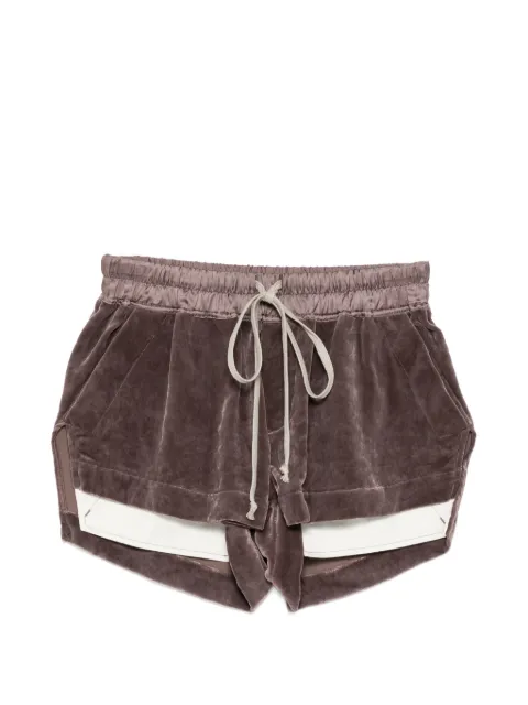 Rick Owens velvet drawstring shorts