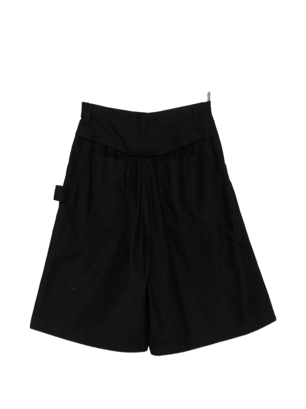 Yohji Yamamoto wide-leg shorts Zwart