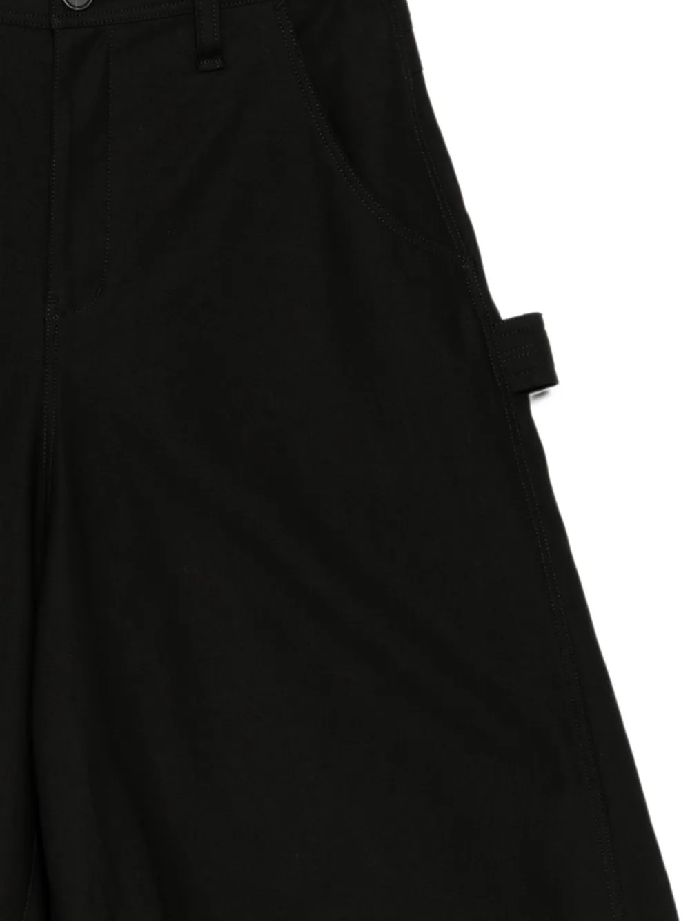 Yohji Yamamoto wide-leg shorts Zwart
