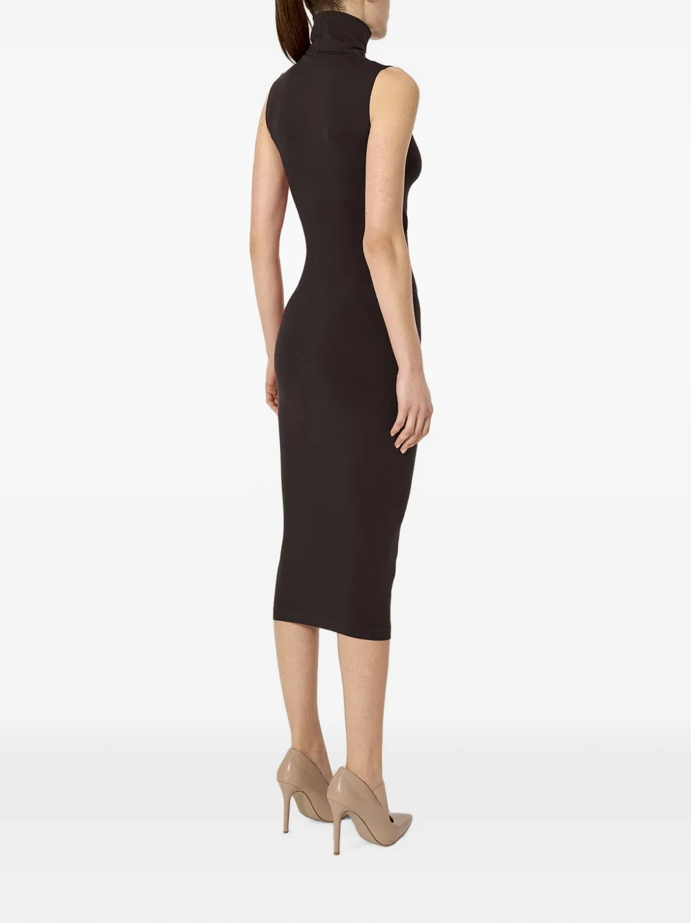 Wolford Naadloze mouwloze mini-jurk Bruin