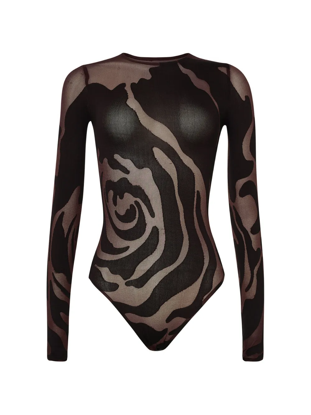 Wolford rose-pattern circular-knit bodysuit - Schwarz