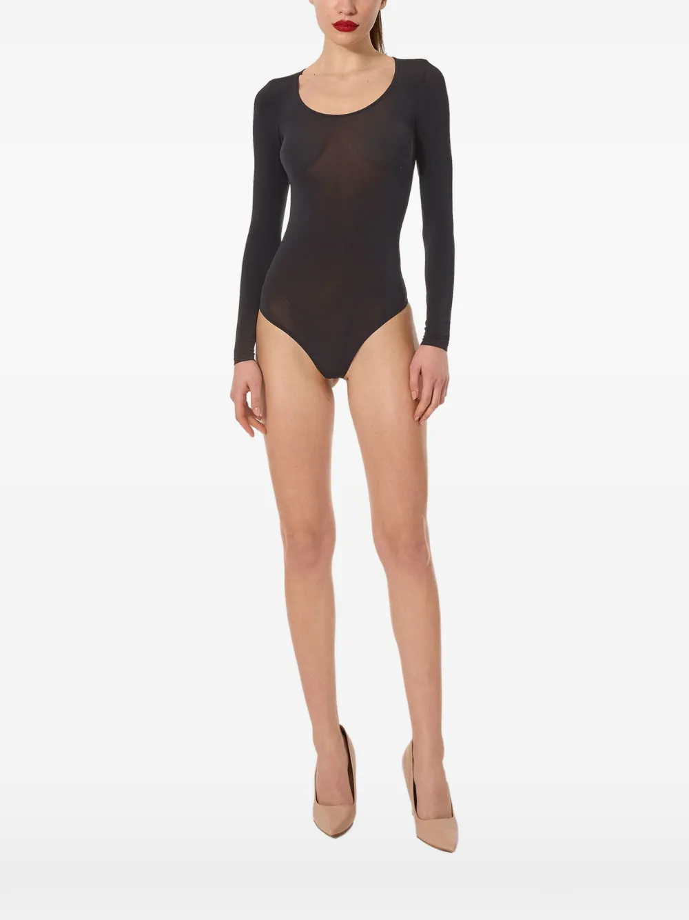 Wolford Buenos Aires Seamless Knit Body In Brown