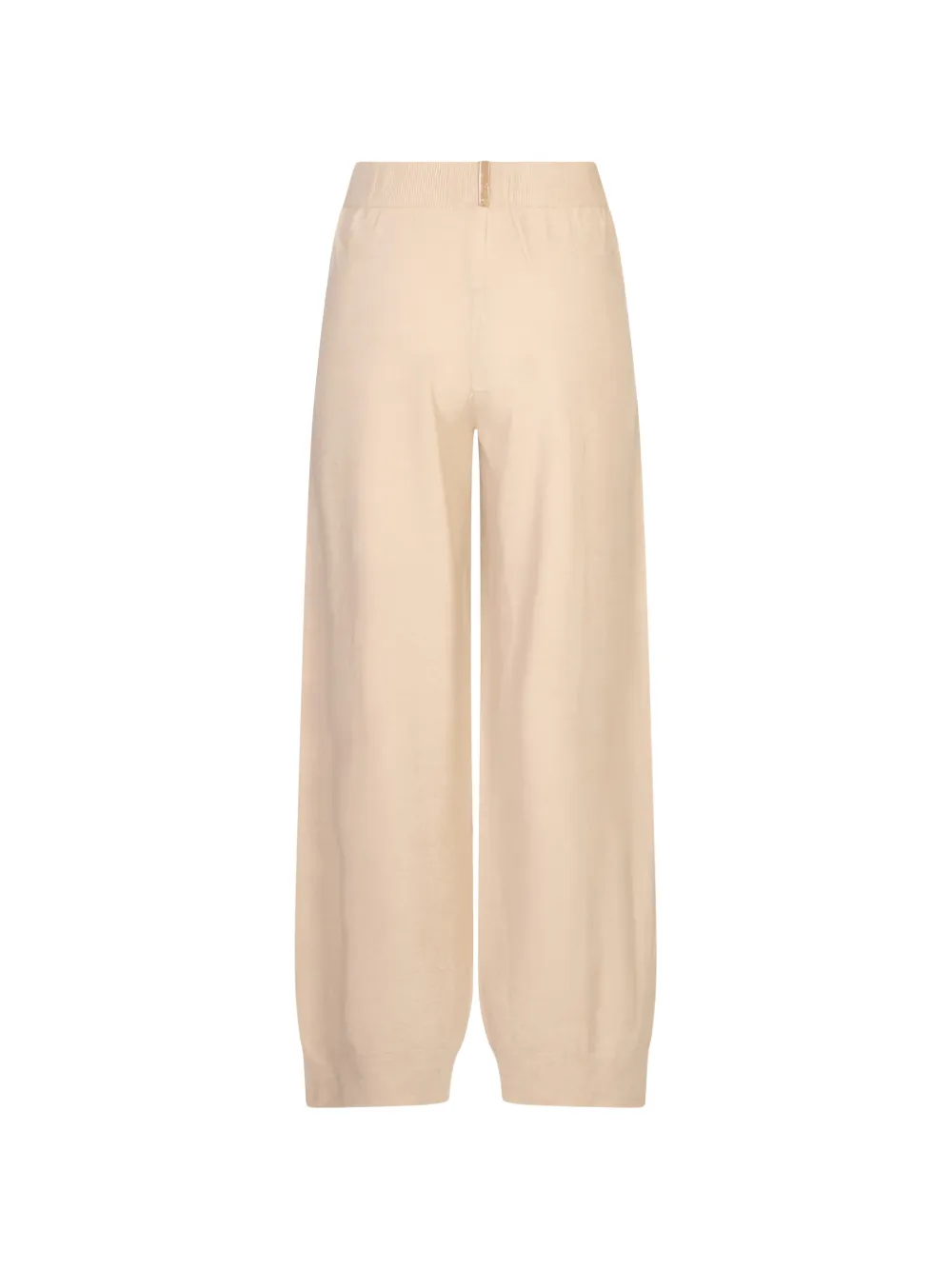 Fabiana Filippi Broek verfraaid met kralen en wijde pijpen Beige