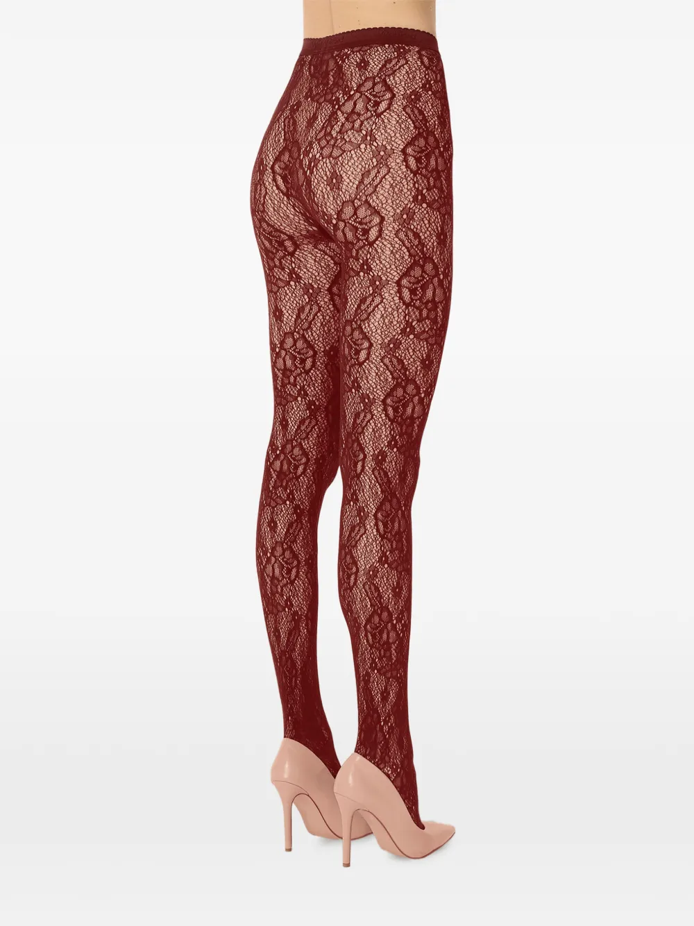 Wolford Netto panty met bloemendetail Rood