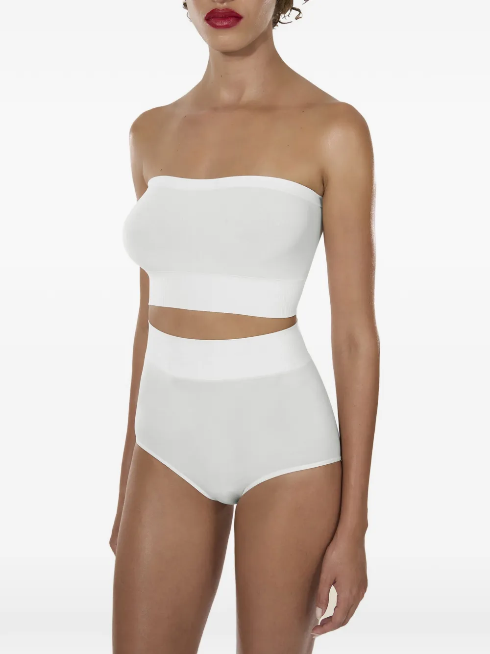 Wolford Naadloze ronde high-waist shorts Wit