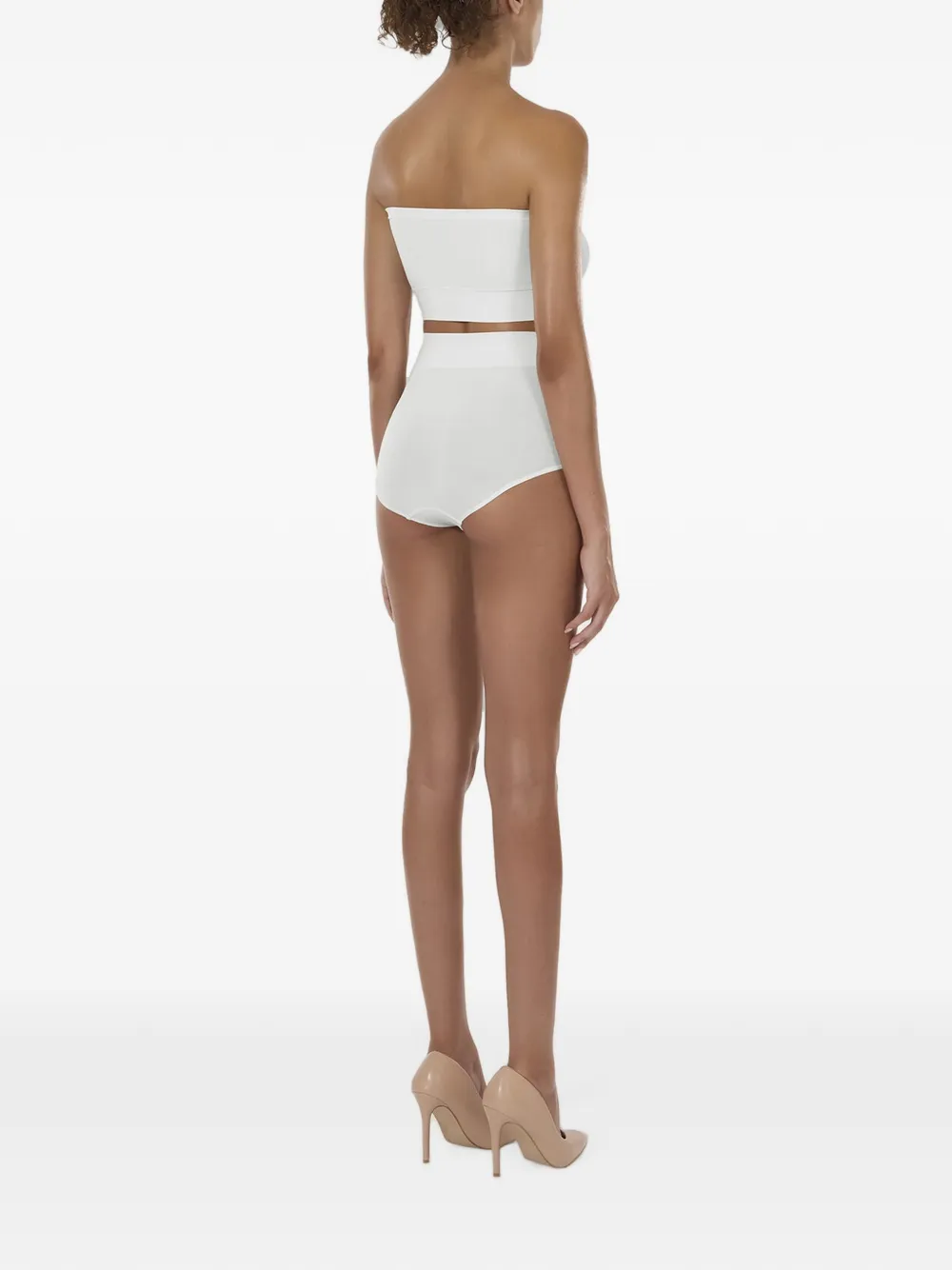 Wolford Naadloze ronde high-waist shorts Wit