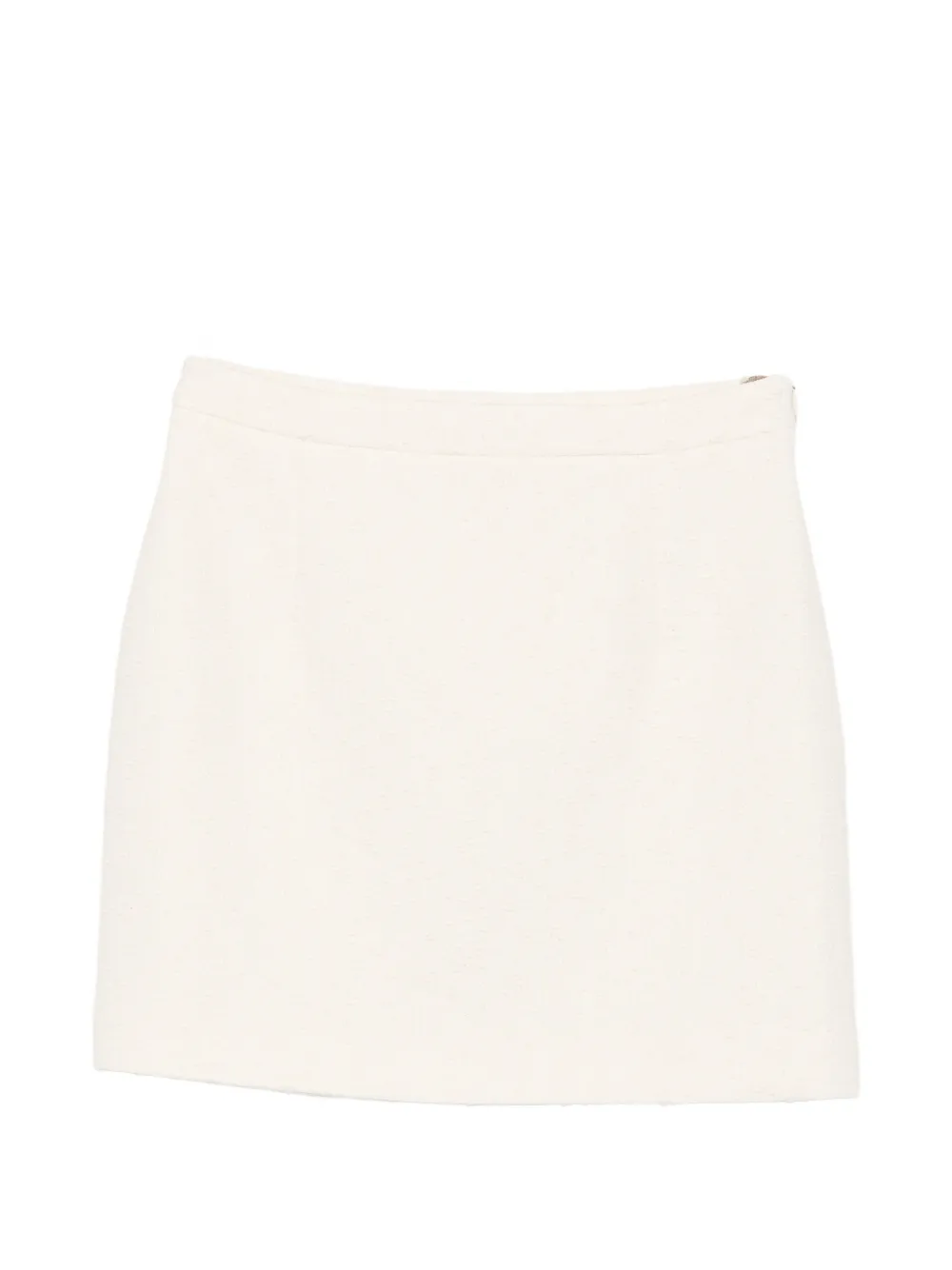 Alessandra Rich bouclé-knit mini skirt - Toni neutri