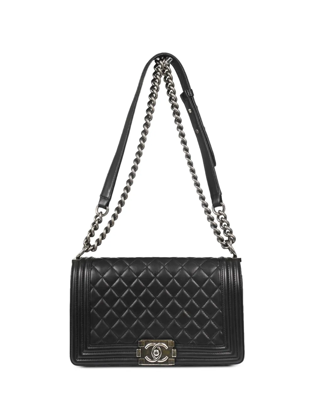 CHANEL Pre-Owned 2016 medium Boy Chanel quilted shoulder bag - Black