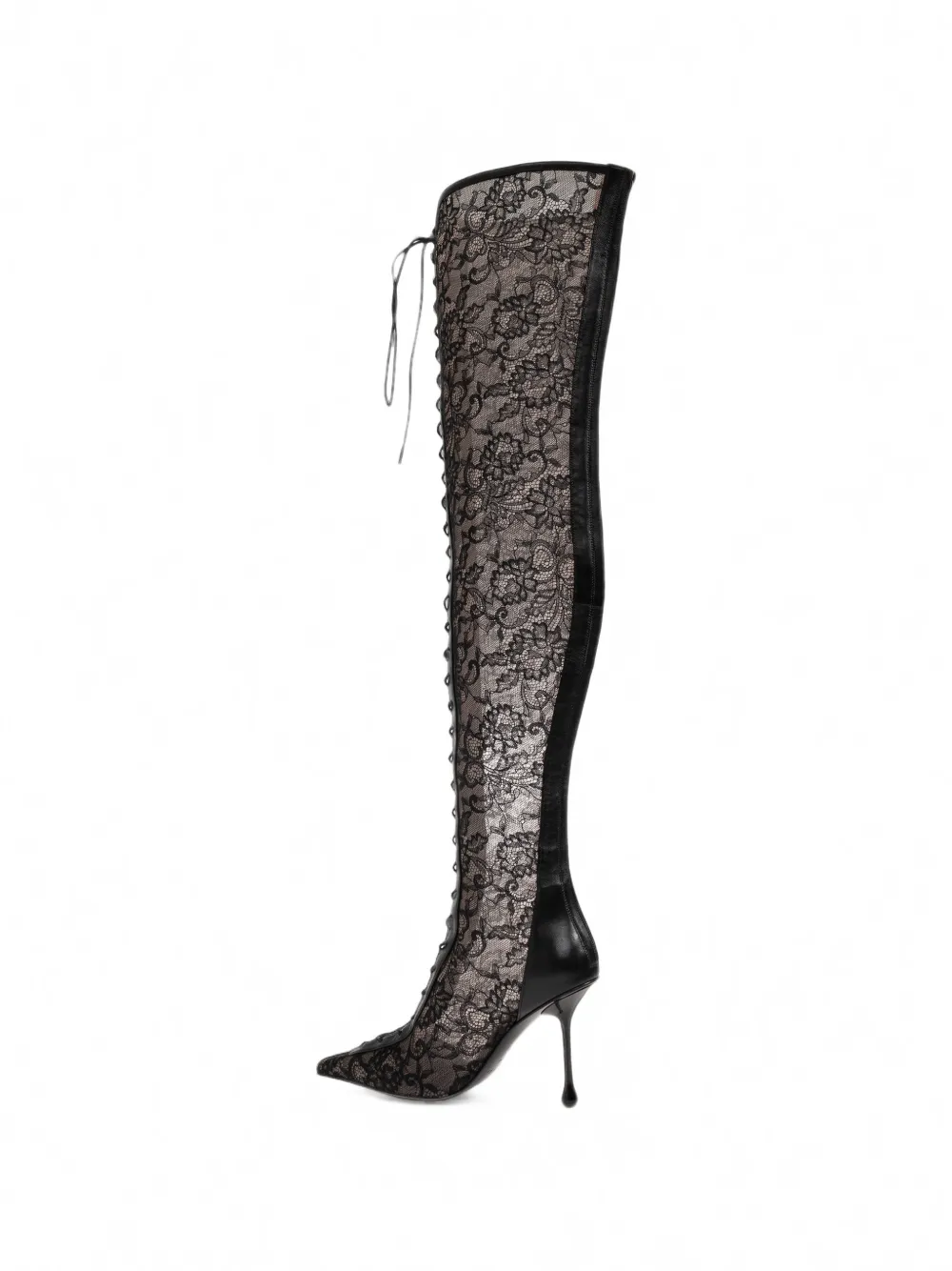 Jimmy Choo Scarlett lace-up over-the-knee boots Zwart