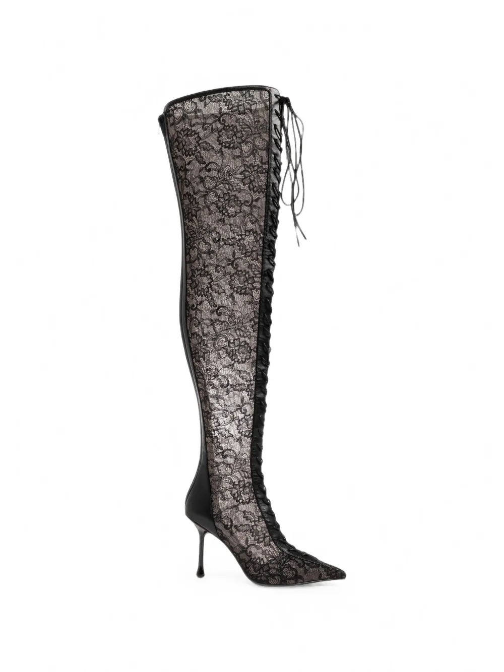 Jimmy Choo Scarlett lace-up over-the-knee boots Zwart