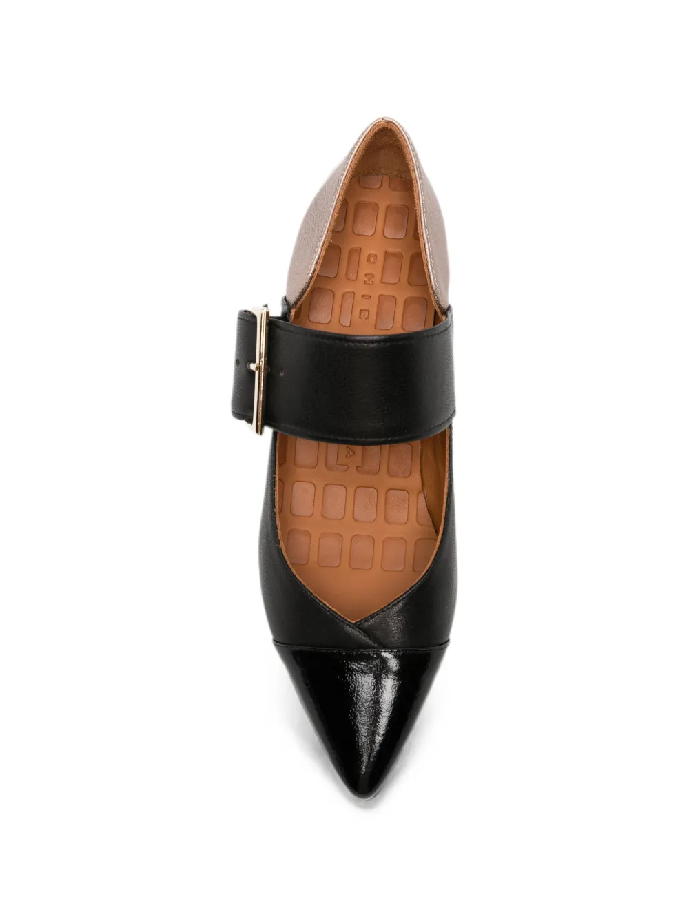 Chie Mihara Hebas buckle-fastening pointed-toe pumps Zwart