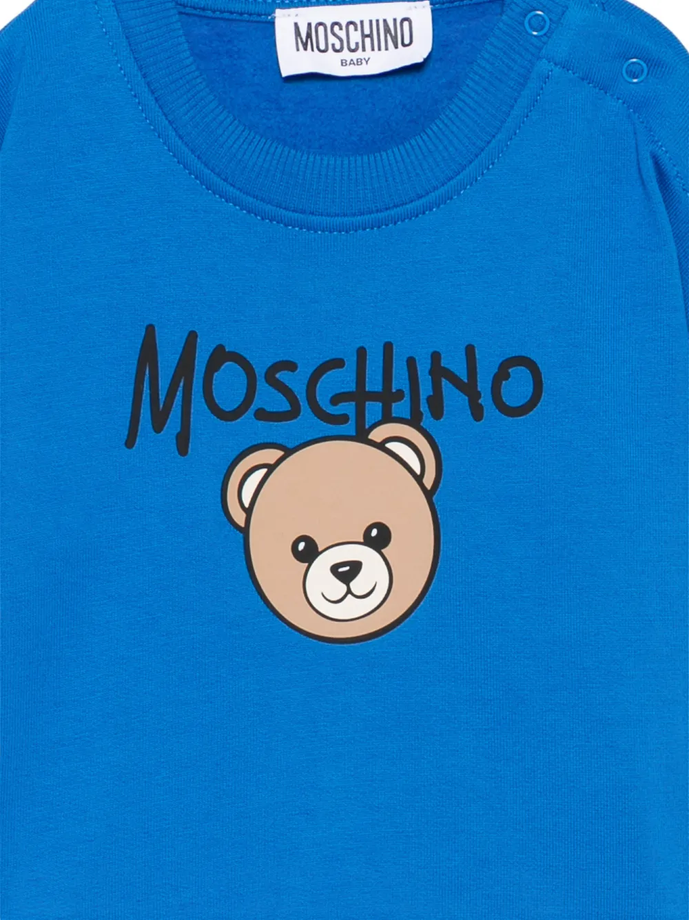 Moschino Kids Sweater met logoprint Blauw