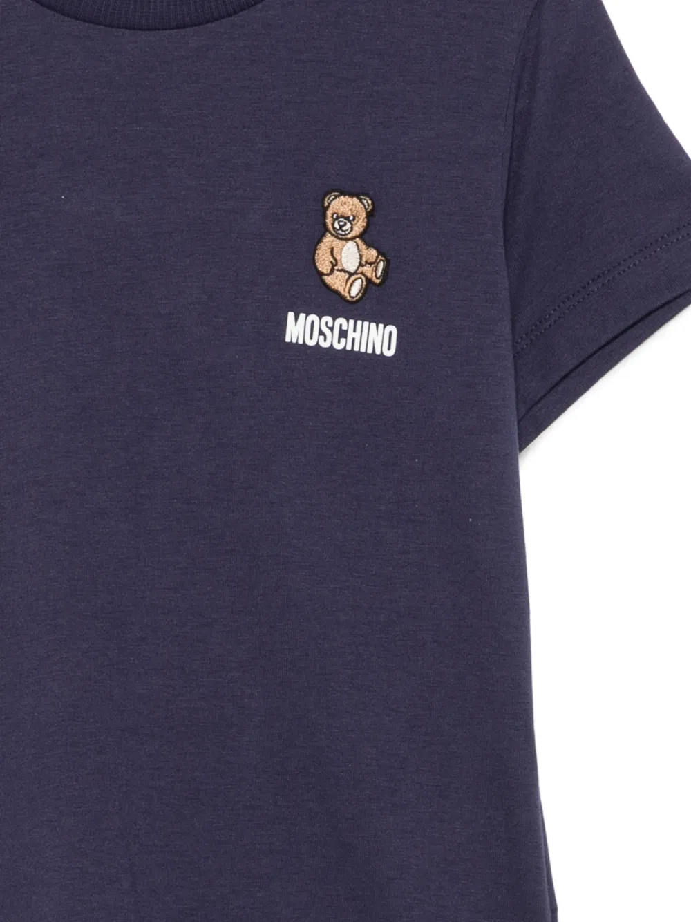 Moschino Kids T-shirt met logoprint Blauw