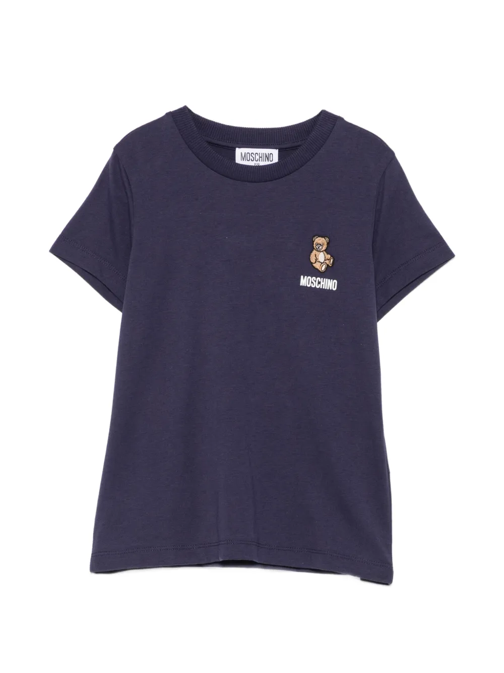 Moschino Kids logo-print T-shirt - Blu