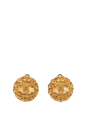 CHANEL カメリア ピアス ココマーク シャンパンゴールド　ヴィンテージ CHANEL Pre-Owned ココマーク カメリア ピアス | ゴールドトーン