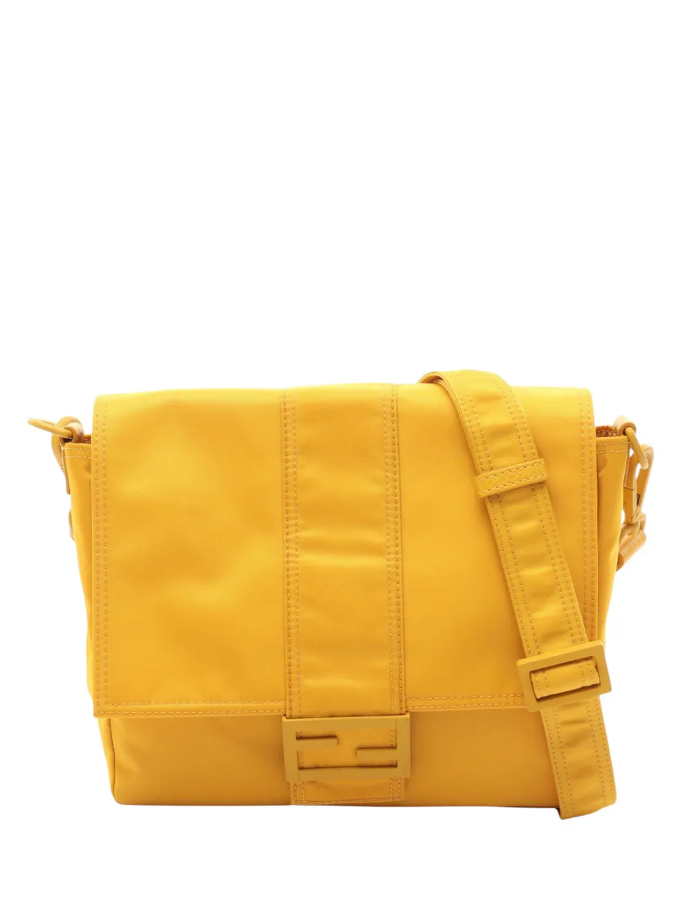 Fendi Pre-Owned 2010-2026 Medium Econyl Nylon Baguette crossbody bag - Yellow