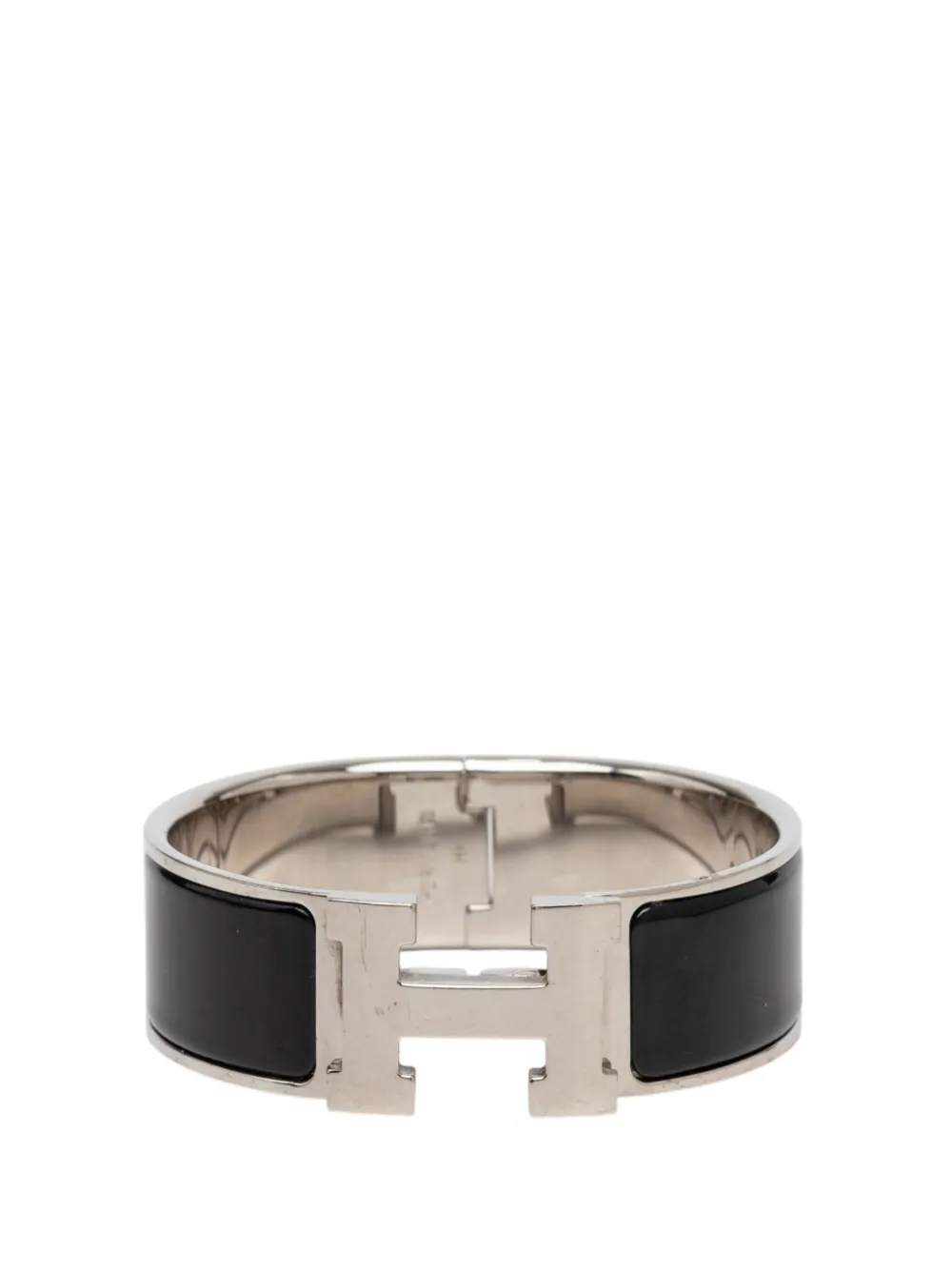 Hermès Pre-Owned 2000-2026 Wide Enamel Clic Clac H Bracelet PM costume bracelet - Schwarz