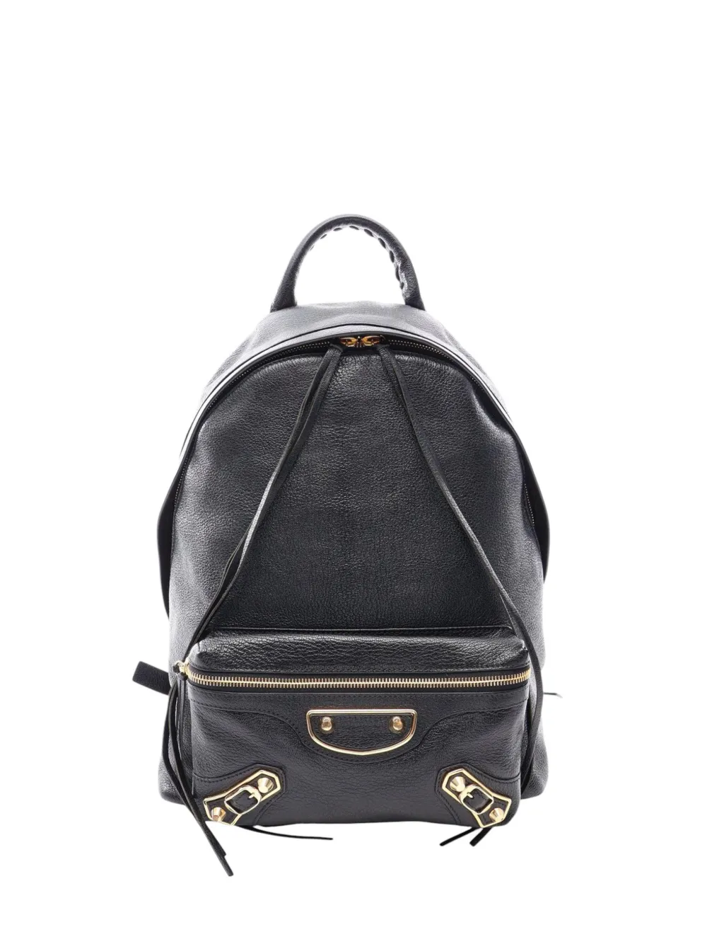 Balenciaga Pre-Owned 2018-2026 Leather Motocross Classic City backpack - Schwarz