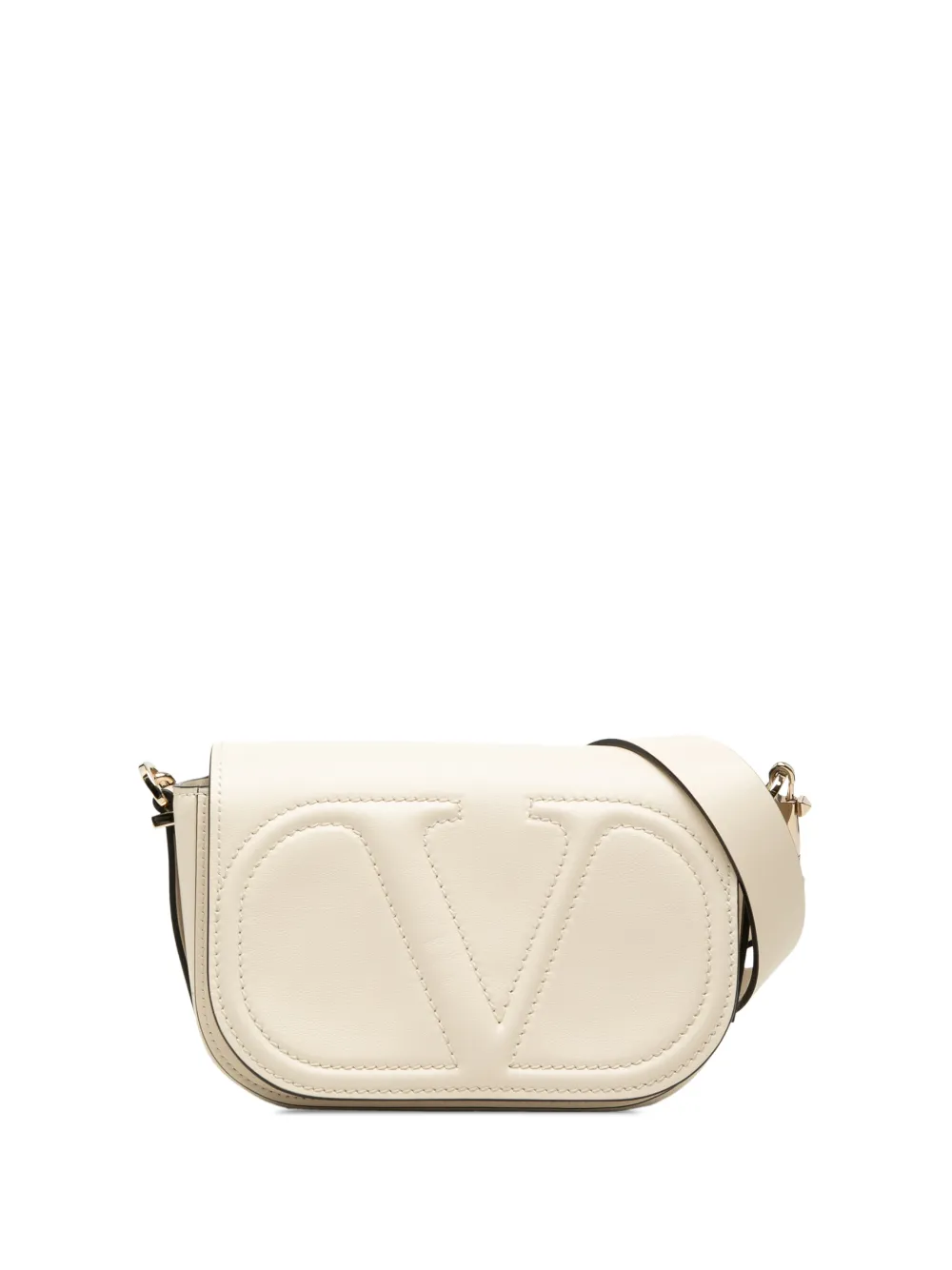 Valentino Garavani Pre-Owned 2018-2026 Small Calfskin VLogo Walk crossbody bag - Bianco