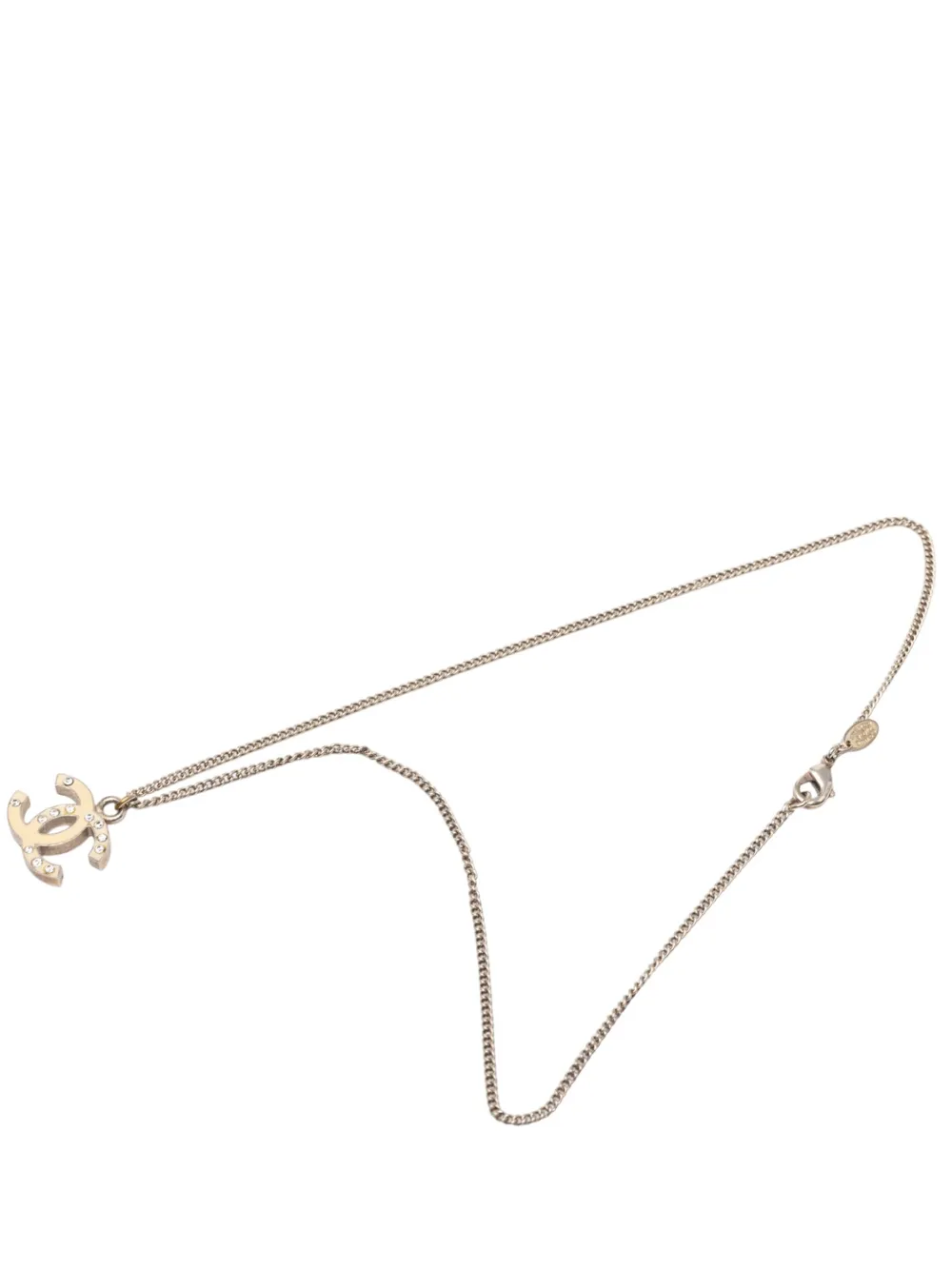 CHANEL Pre-Owned 2007 CC Gold Plated Enamel and Strass Pendant Necklace costume necklace - Oro