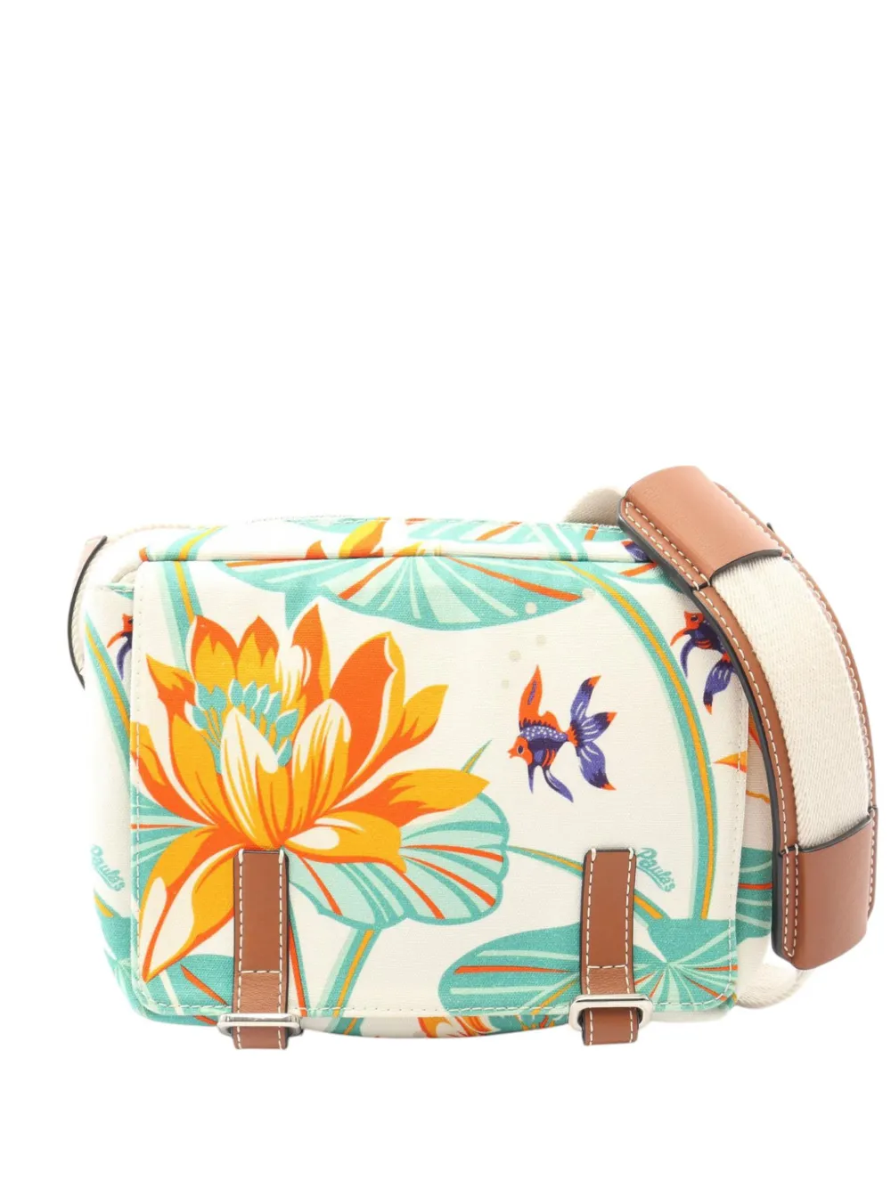 Loewe Pre-Owned 2010-2026 Paulas Ibiza Canvas Water Lily Messenger Bag crossbody bag - Weiß