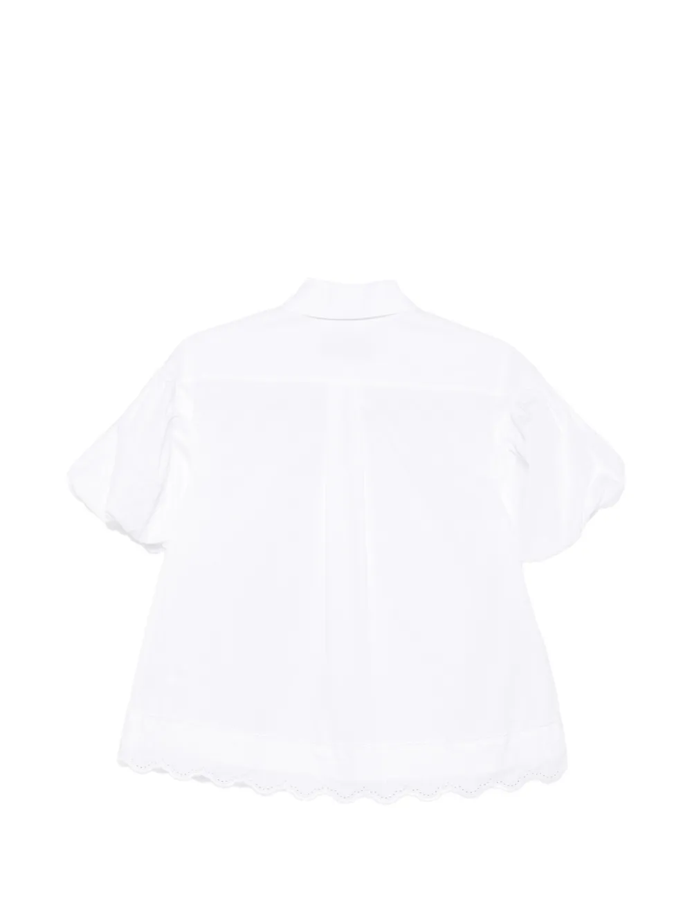 Simone Rocha Blouse met gewelfde zoom en pofmouwen Wit