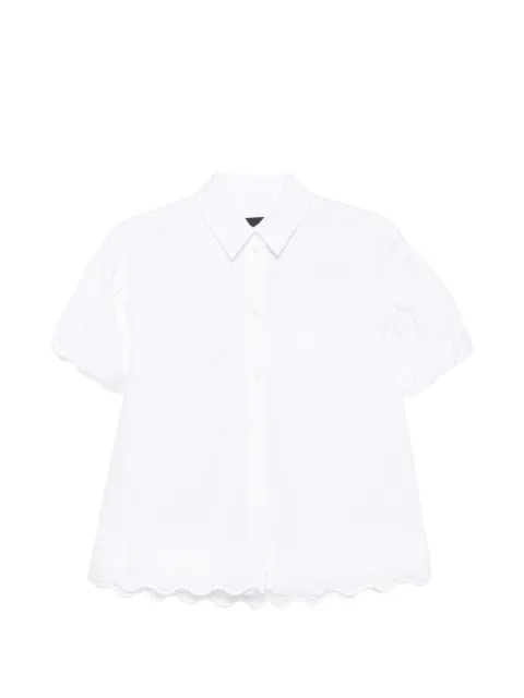 Simone Rocha scalloped-hem puff-sleeve shirt