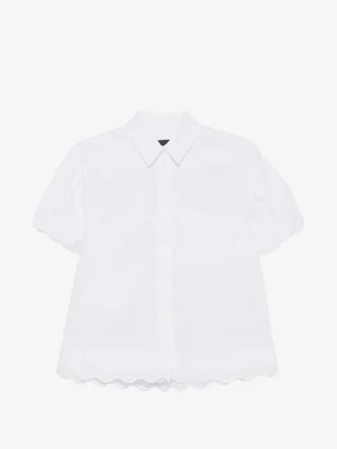 Simone Rocha scalloped-hem puff-sleeve shirt