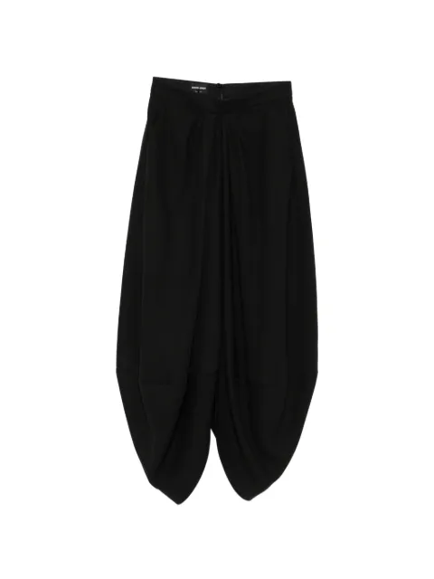 Giorgio Armani zip-fastening draped-design midi skirt