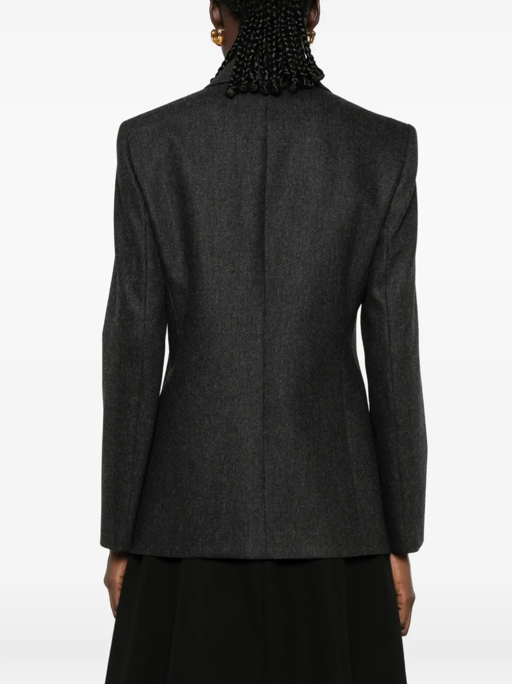 Giorgio Armani Blazer met enkele rij knopen Grijs