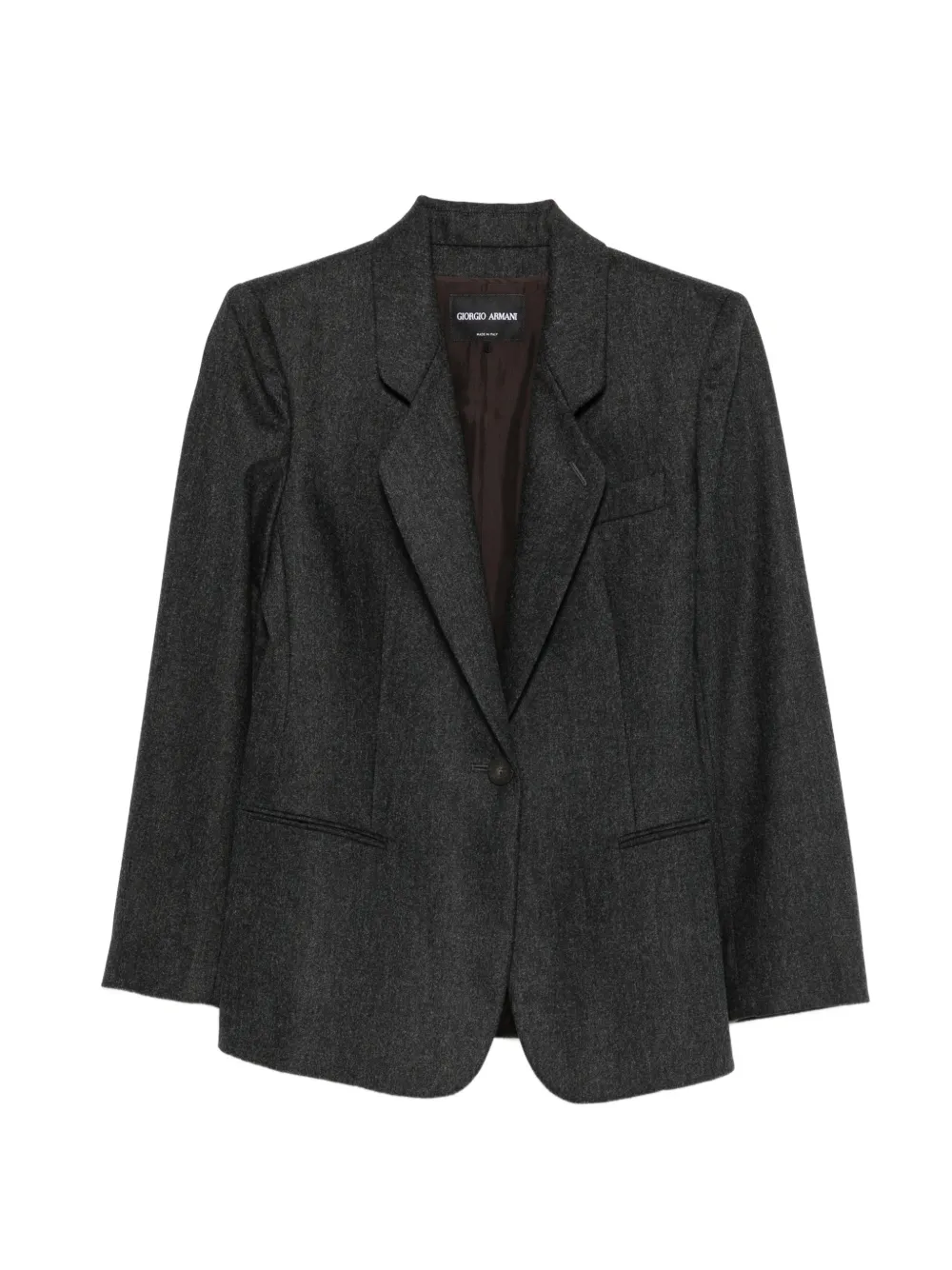 Giorgio Armani single-breasted notched-lapel blazer - Grau