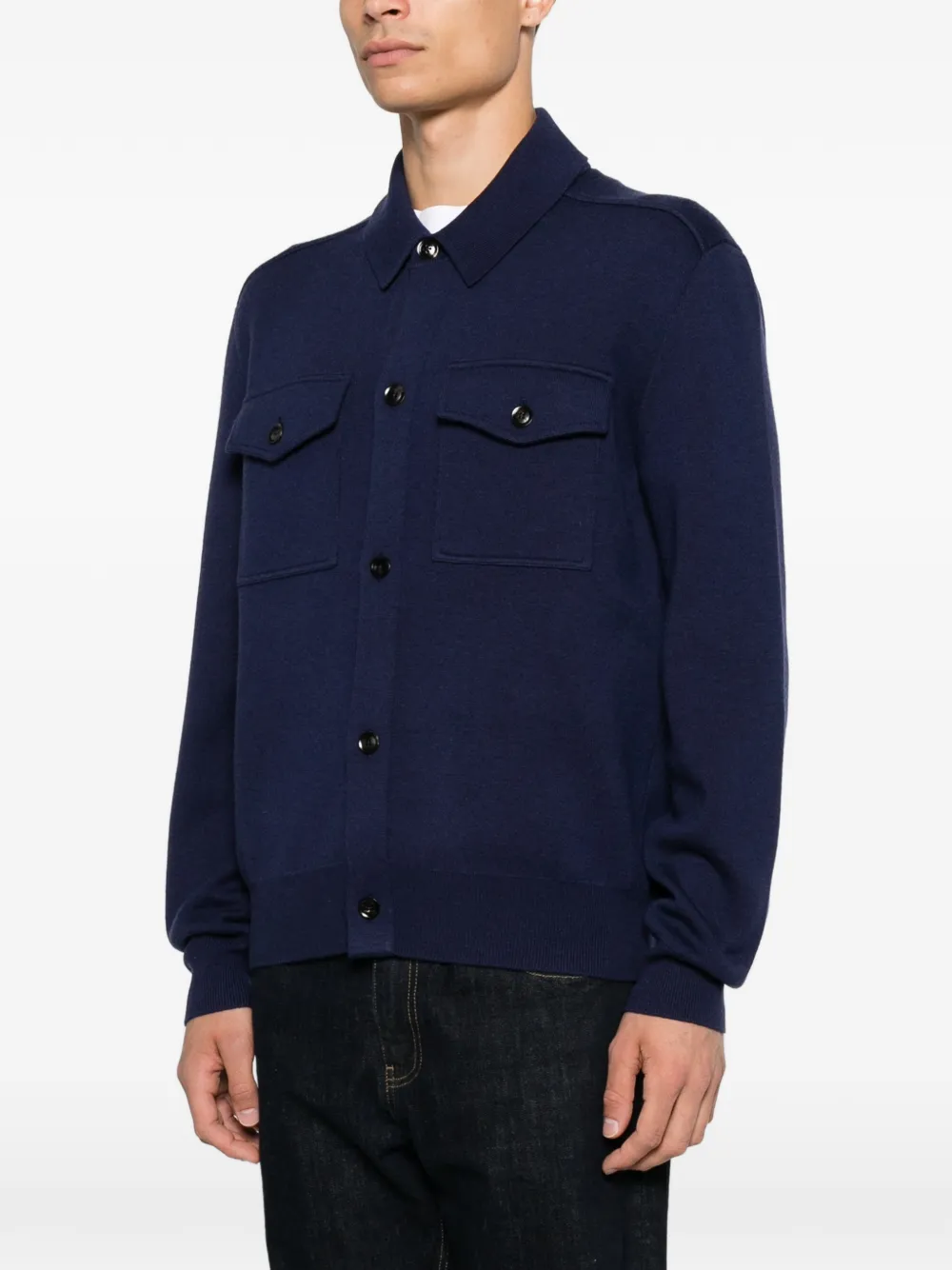TOM FORD Button-up shirtjack met borstzak Blauw