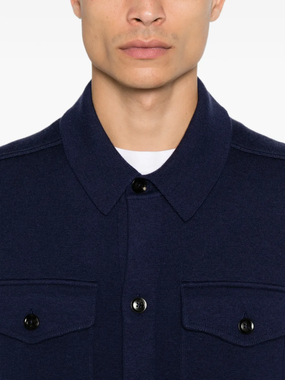 TOM FORD Button-up shirtjack met borstzak Blauw