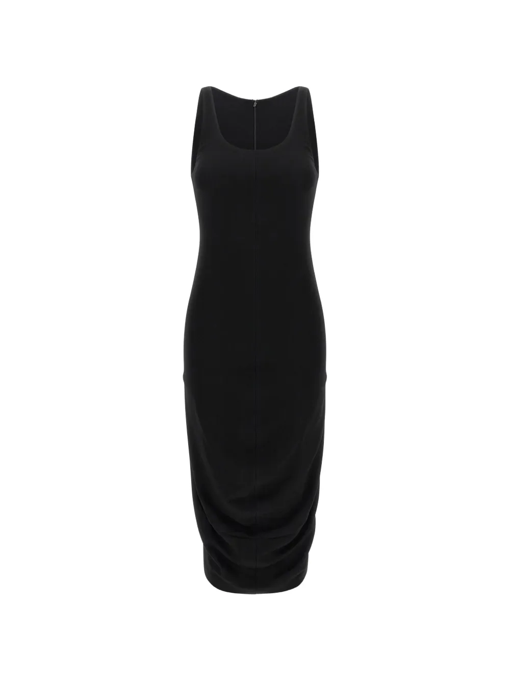 Jacquemus La Robe Regata draped-back midi dress - Black