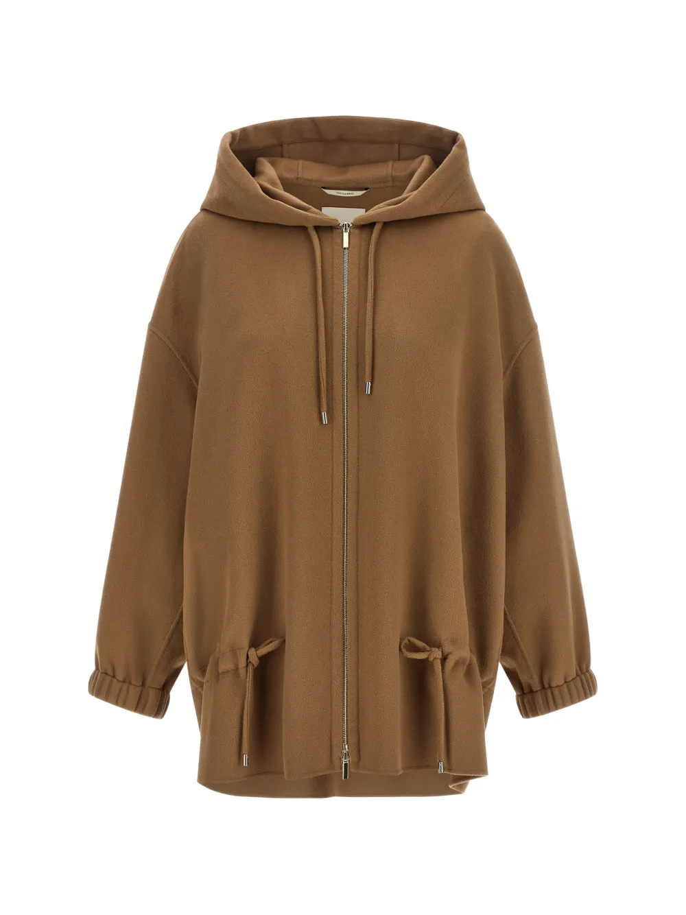 Max Mara hooded drawstring coat - Marrone