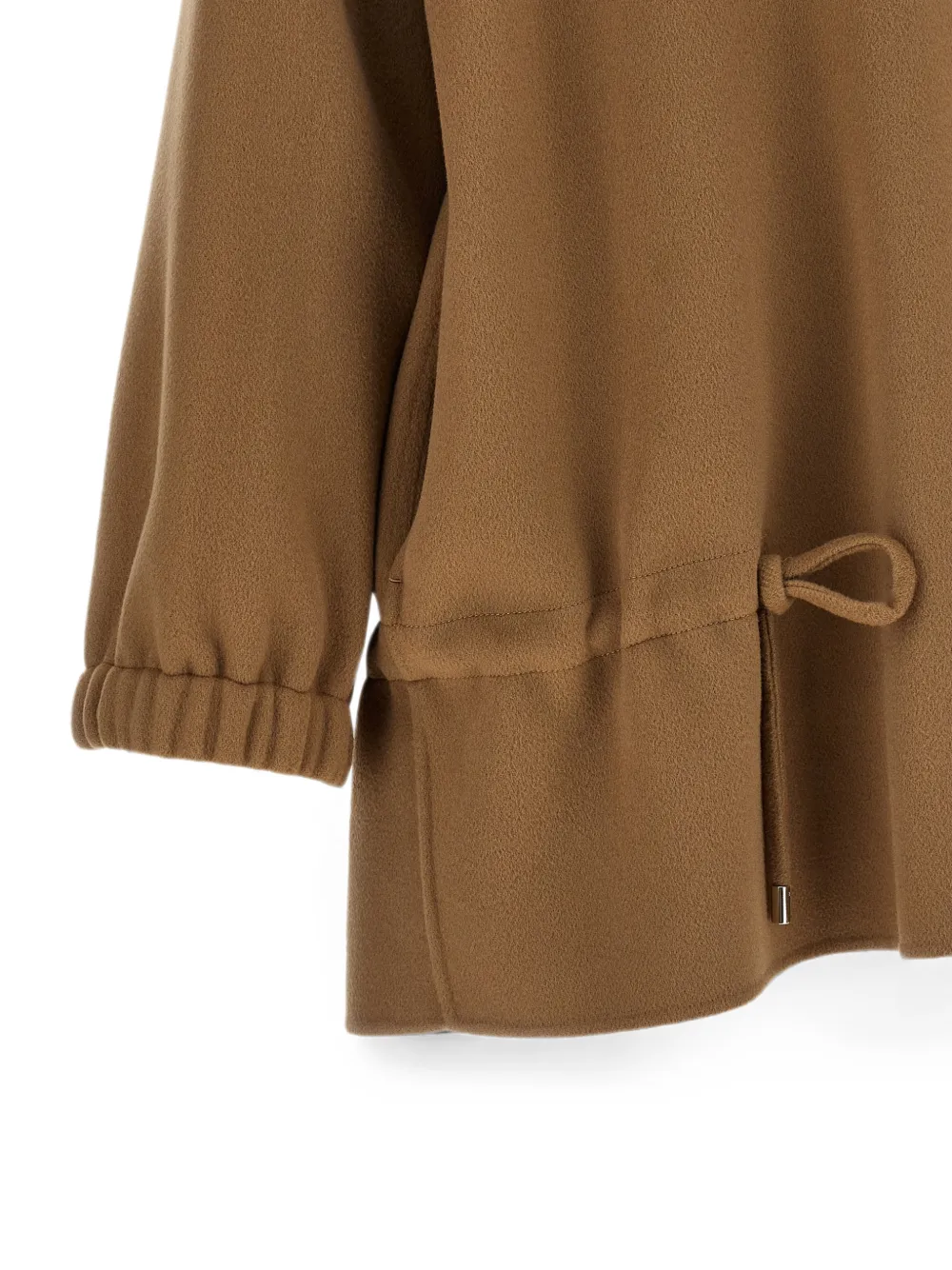 Max Mara Jas met capuchon en trekkoord Bruin